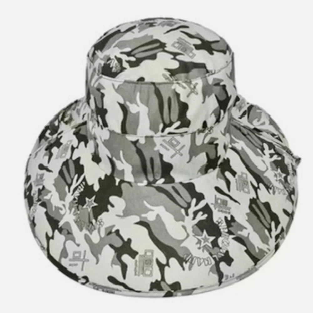 New! Unisex Camo Sun Hat Camouflage Grey Gray
